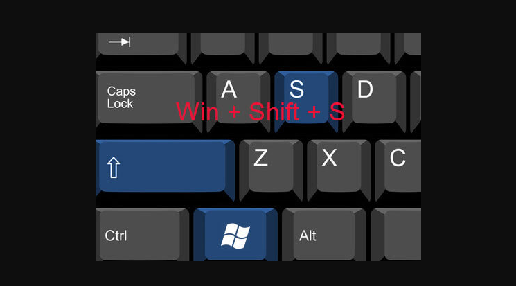Tổ hợp phím tắt Windows + Shift + S chụp nhanh màn hình máy tính