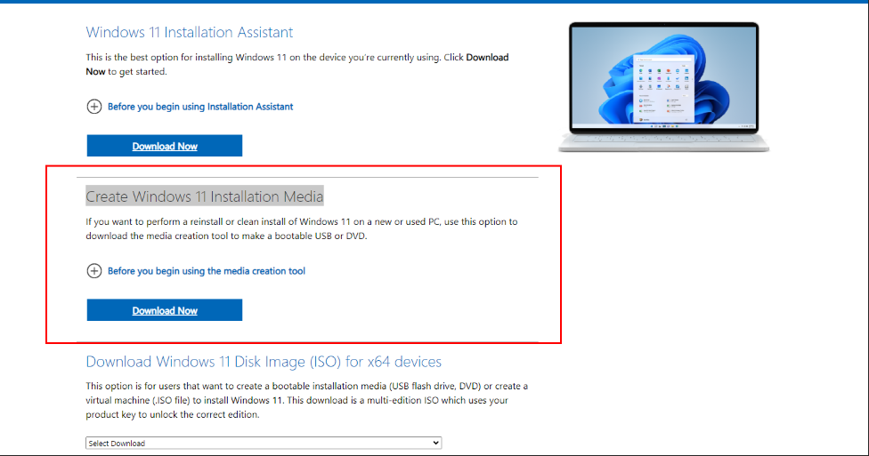 Create Windows 11 Installation Media